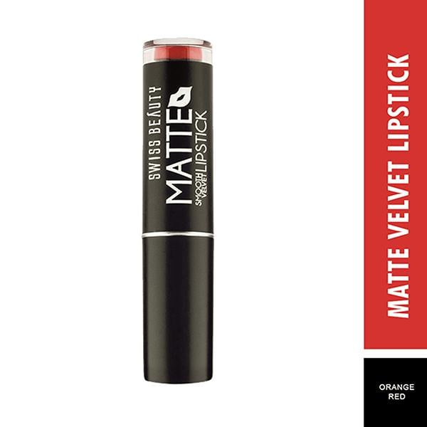Swiss Beauty Smooth Velvet Matte Lipstick - (Orange Red) 3.2 gm - Lipsticks