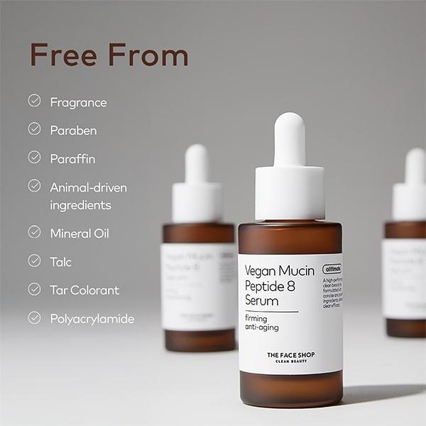 The Face Shop Alltimate Vegan Mucin Peptide 8 Serum 30 ml - Face Serum