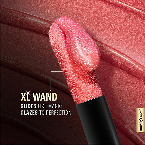 Lakme Glitterati Lip Glaze 203 Hot Pink Cosmo 5 ml - Lip Glosses