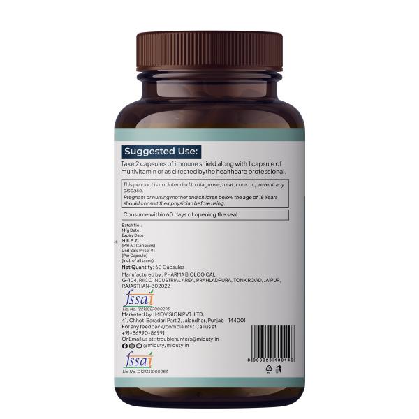 Miduty Immune Shield Capsules 60's - Vitamin C