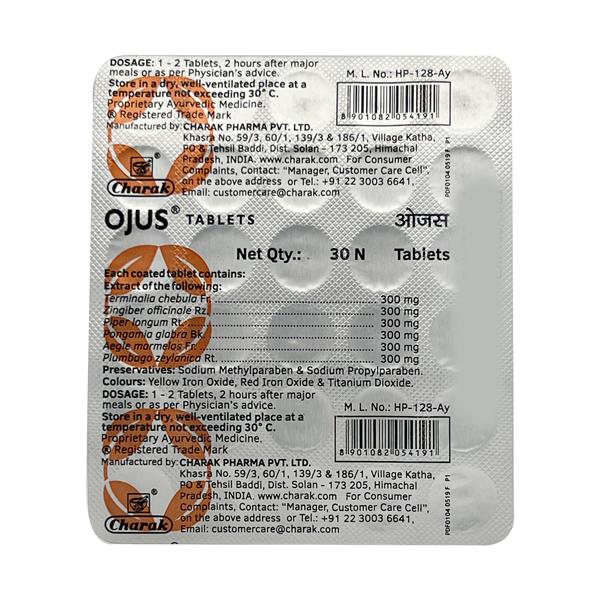 Ojus Tablet 30'S - Ayurvedic Medicine-AYU