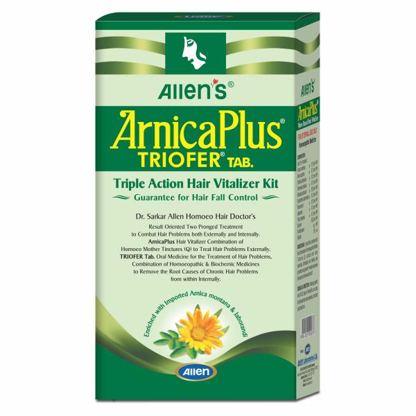 Netmeds | Allen Arnica Plus Hair Vitalizer 100 ml + Triofer Tablets 50's (Pack Of 2)