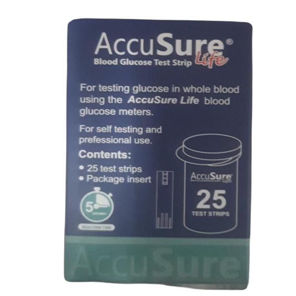 Netmeds | AccuSure Life Glucose Test Strip 25's