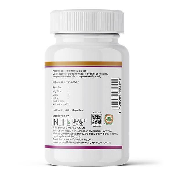 INLIFE Natural Garlic Oil 0.5% 500mg Vegetarian Capsules 60's - Digestive Health