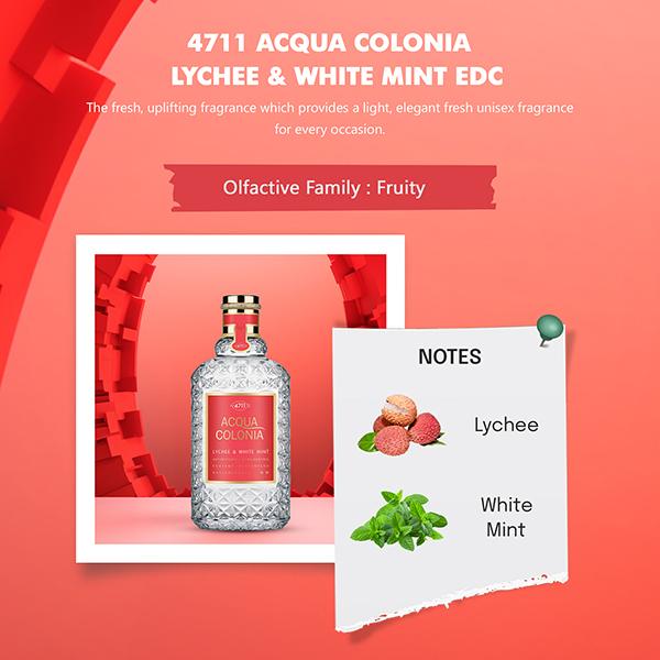 4711 Acqua Colonia Lychee and White Mint EDC 170ml + 50ml 2's - Perfumes (Edt/Edp)