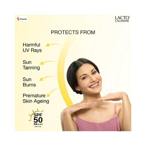 Lacto Calamine Sulphate-free Daily Sunshield with Kaolin Clay. Matte Look Sunscreen Spf50 Pa+++ 50gm 2's - Face Sunscreen