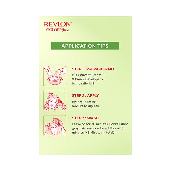 Revlon Color N Care Nourshing Permanent Hair Color Blend of Oil and Shea Butter - 3.16 Burgundy 40gm - Crème