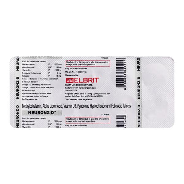 Neuronz D Tablet 10'S - Supplements-Vam