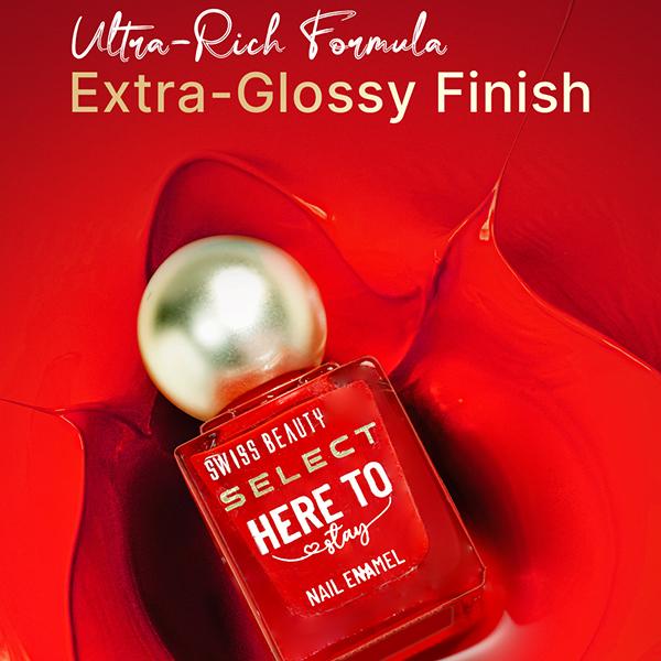 Swiss Beauty Select Here To Stay Nail Enamel With High Gloss Finish Chunky Mix 12 ml - Nail Polish