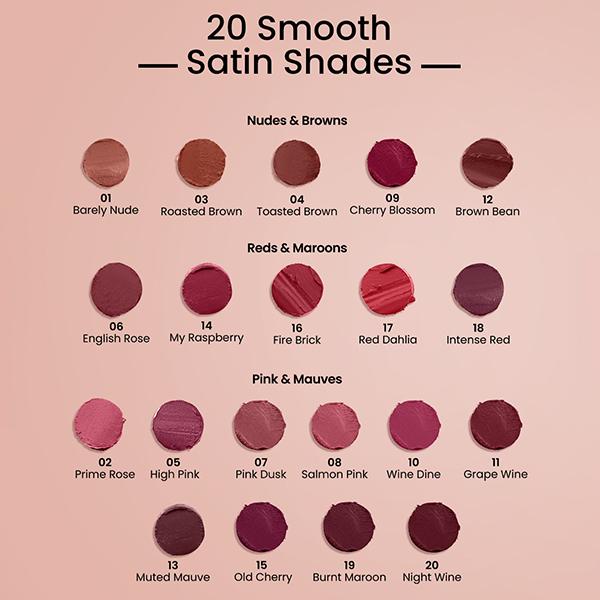 Swiss Beauty Satin Comfort Lipstick-Toasted Brown 3 gm - Lipsticks