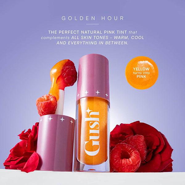 Gush Beauty PH-Inched Tint, Transformative Glossy, Lip Adapting Lip Tint - Golden Hour 5 ml - Lip Stains & Tints