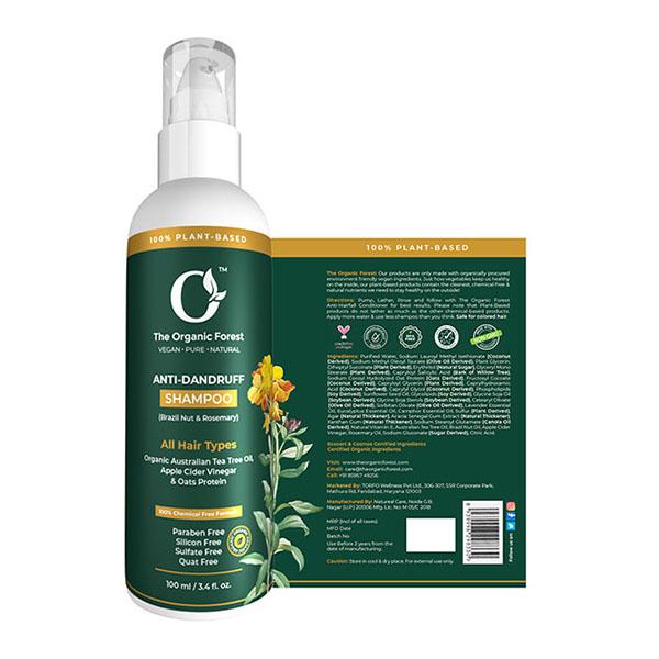 Organic Forest Anti Dandruff Shampoo 100 ml - Shampoos