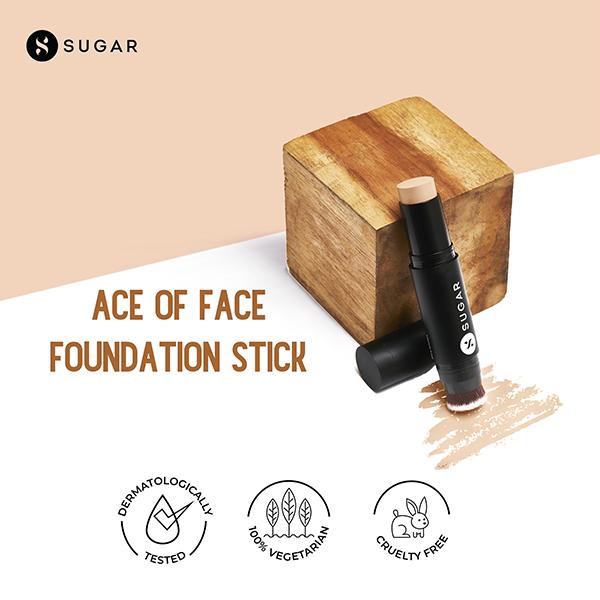 SUGAR Cosmetics Ace Of Face Foundation Stick - 37 Freddo (Medium Beige Golden Peach Undertone) 12 gm - Foundation