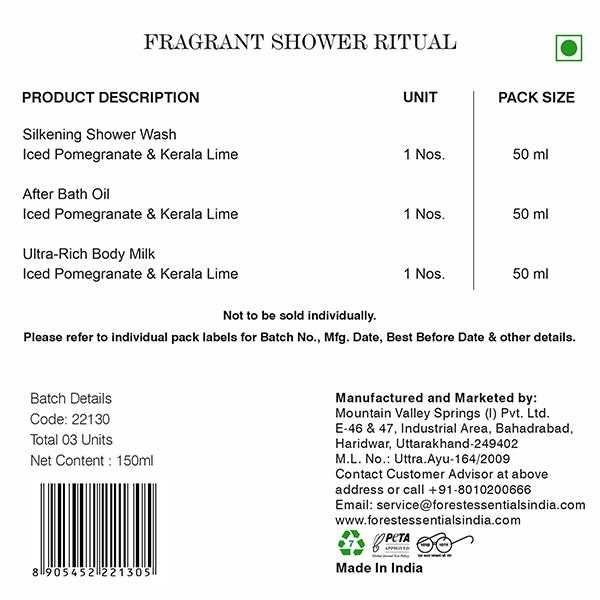 Forest Essentials Roopa Fragrant Shower Ritual 150 ml - Bath Kits & Sets