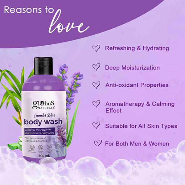 Globus Naturals Lavender Body Wash, 200ml each 5's - Creams, Lotions & Oils