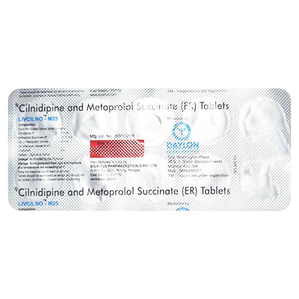 LIVCILNO M 25 Tablet 10's - Hypertension-Bet