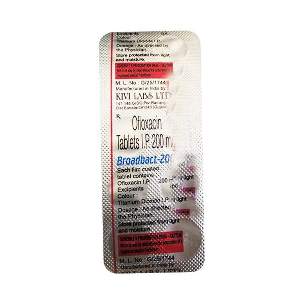 BROADBACT 200 Tablet 10's - Bacterial Infections-Qui