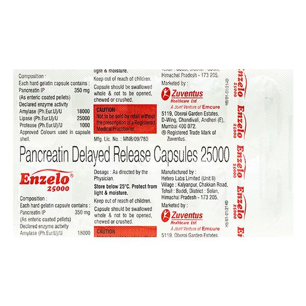 ENZELO 25000 Capsule 10's - Digestion-Dig