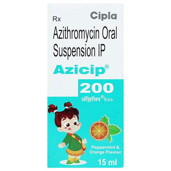 AZICIP 200 PEPPERMINT & ORANGE FLAVOUR Oral Suspension 15ml - Bacterial Infections-Mac