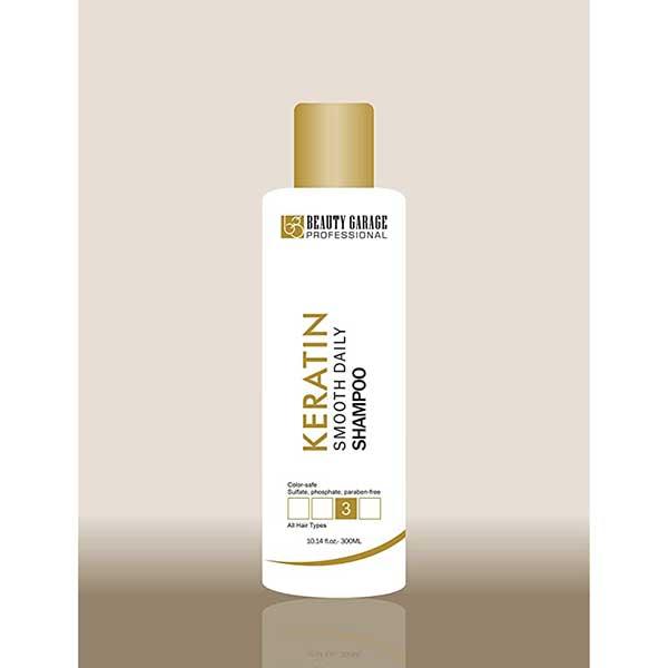 Beauty Garage Professional Keratin Smooth Daily Shampoo 300 ml + Keratin Smooth Daily Conditioner 300 ml - Dry Shampoos & Conditioners