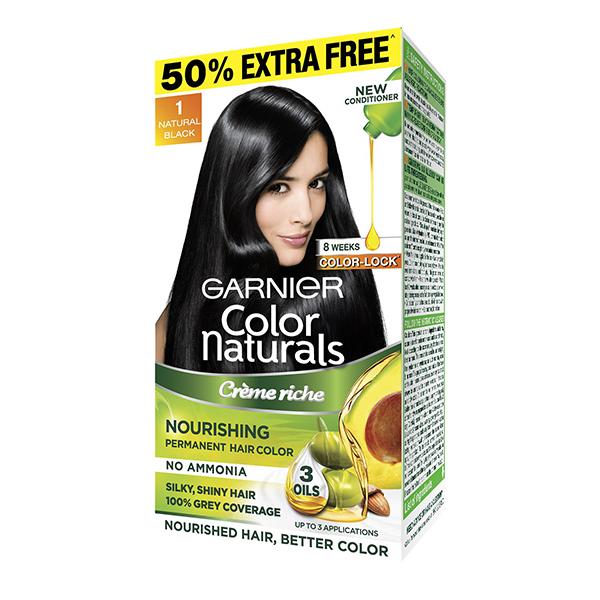 Netmeds | Garnier Color Naturals Creme Riche - 1 Natural Black (35 ml + 30 gm)