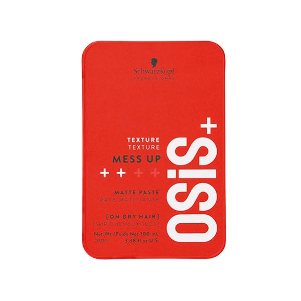 Schwarzkopf Professional OSiS+ Mess Up Hair Styling Matte Paste,Easy to Mould,Easy to apply and Wash, Vegan, Medium Hold, Dry and Non-Greasy, Matte finish, Pomade 100 ml - Hair Gels & Waxes