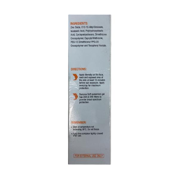 Suncros Matte Finish Soft 50+ Gel 50gm - Dry Skin-Emo