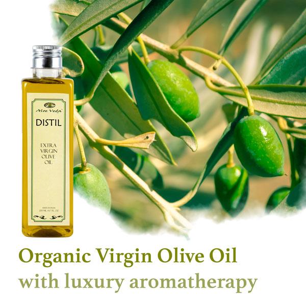Aloe Veda Distil Extra Virgin Olive Oil 200 ml - Massage Oils
