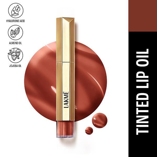 Netmeds | Lakme 9To5 Overtime Shine Tinted Lip Oil - Cocoa Truffle 5.3 ml