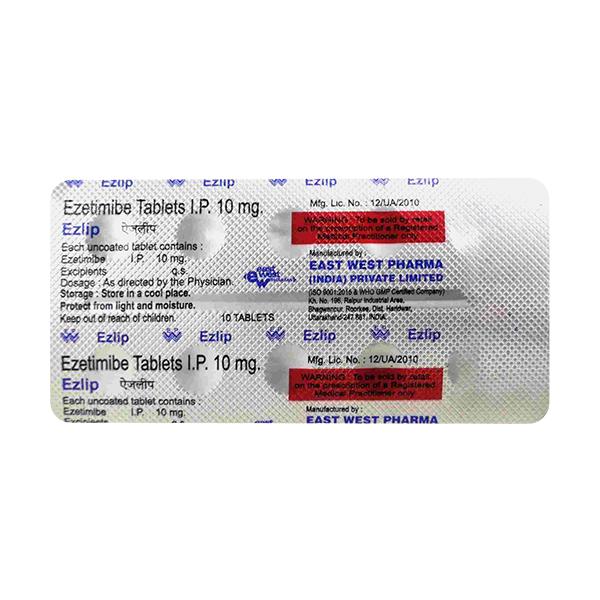 Ezlip 10mg Tablet 10'S - High Cholesterol-Dys