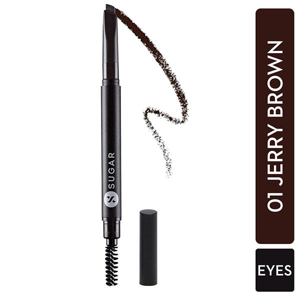 SUGAR Cosmetics Arch Arrival Brow Definer - 01 Jerry Brown (Taupe Town) 0.35 gm - Eyebrow Pencils & Enhancers