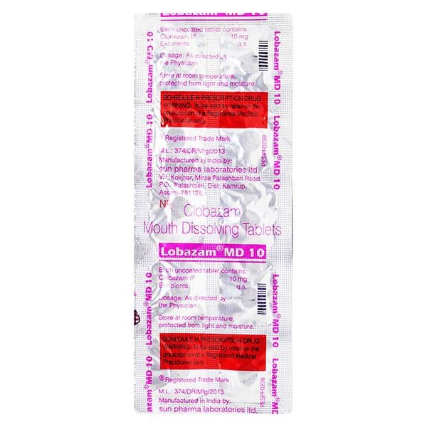 Lobazam MD 10mg Tablet 10'S - Anxiety-Anx