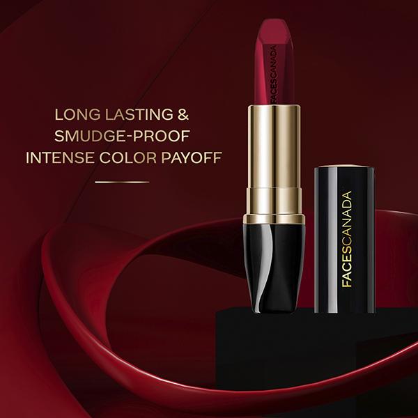 Faces Canada Matte Addiction Lipstick Luxurious Comfort HD Finish with Mulberry Oil & Shea Butter Brazen Pink 01 3.7gm - Lipsticks
