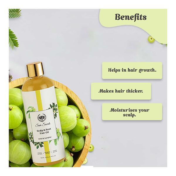 Seer Secrets Scalp & Root Hair Oil - Amla & Camphor 200 ml - Hair Oils