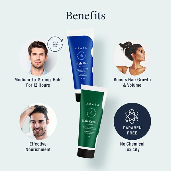 Arata Natural Hair Styling Combo 50ml - Hair Gels & Waxes