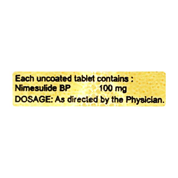 Nimi Rapitab 100mg Tablet 10'S - Pain relief-Nsa