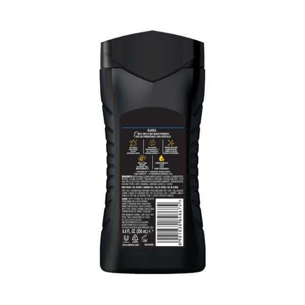 Axe Alaska 3 In 1 Body Face & Hair Wash for Men Long-Lasting Fragrance 250 ml - Shower Gels & Body Wash