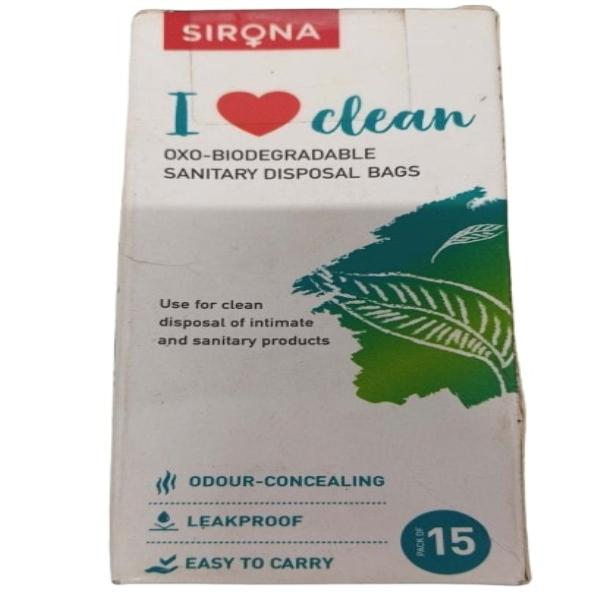 Sirona Oxo-Biodegradable Sanitary Disposal Bag 15's - Sanitary Napkins