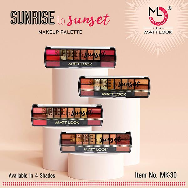 Matt Look Sunrise To Sunset Makeup Palette, Multicolor-02 13 gm - Face Palettes