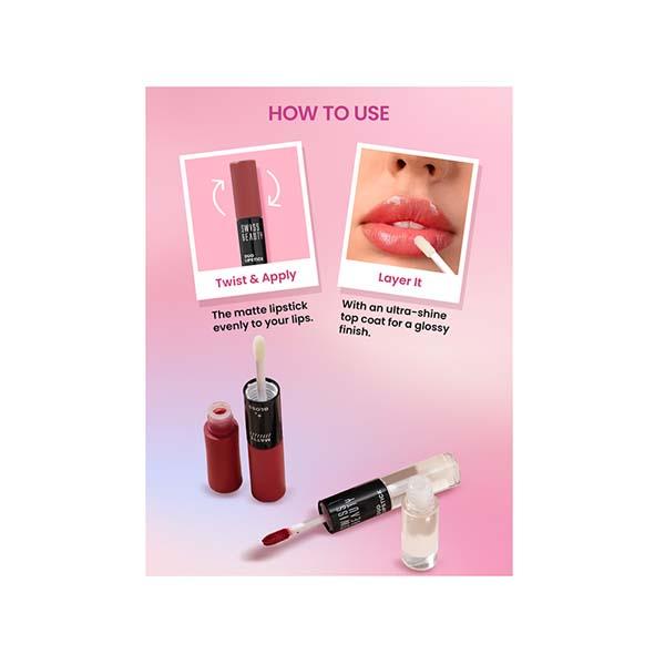 Swiss Beauty Duo Lipstick-Barely Nude 10 ml - Lipsticks