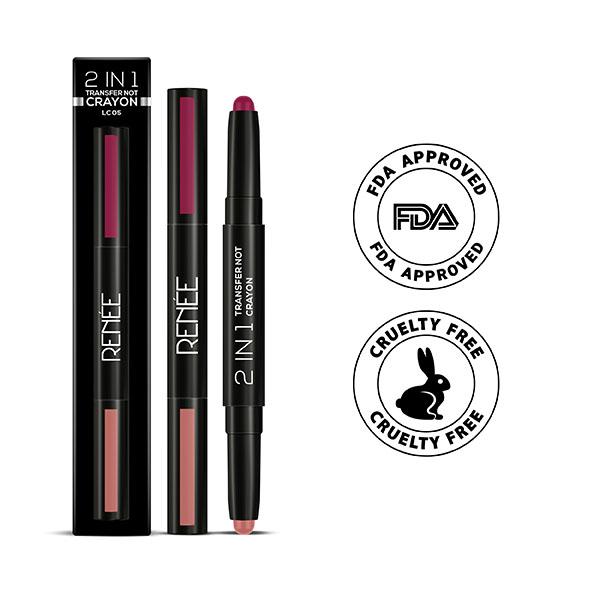 RENEE 2 in 1 Transfer Not Crayon - LC 05 4 gm - Lipsticks