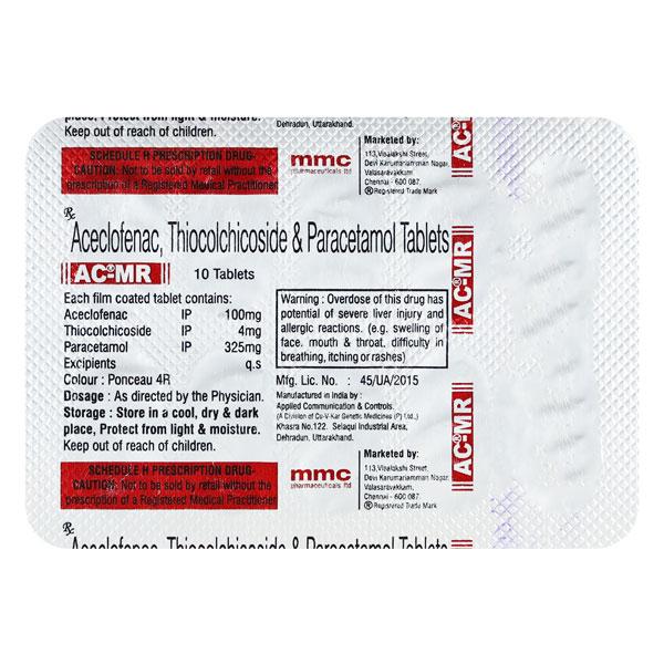 AC MR Tablet 10'S - Muscle Cramps/Spasticity-Mus