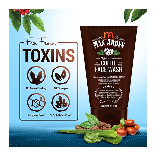 Man Arden Recharge Coffee Face Wash 100 ml - Face Wash & Cleansers