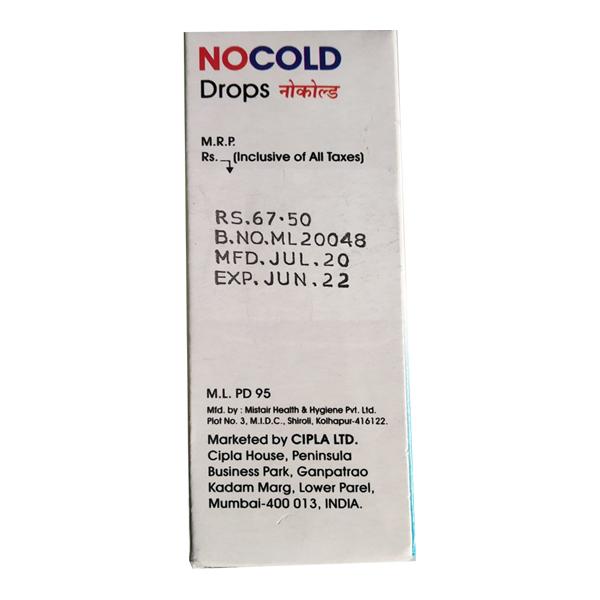 Nocold Drops 15ml - Cough And Cold-Cou