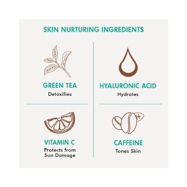 mCaffeine Quick Green Tea Detox Kit - Cleanse & Exfoliate 200 gm - Scrubs & Exfoliants