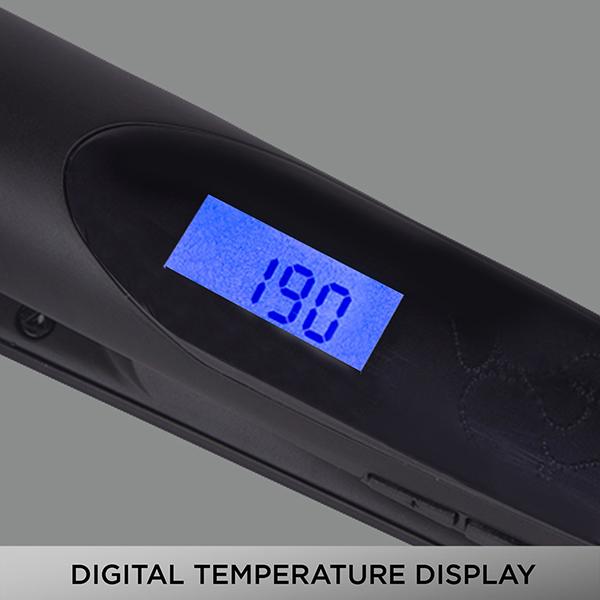 VEGA Keratin Glow Hair Straightener With Temperature Control and Ceramic Coated Long Floating Plates (VHSH-21) Black 1 gm - Straighteners