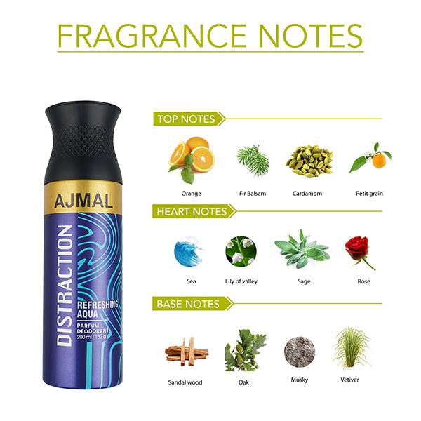 Ajmal Captivate and Distraction and Magnetize and Persuade Deodorant 200ml each for Men and Women 4's - Deodorants/Roll-Ons