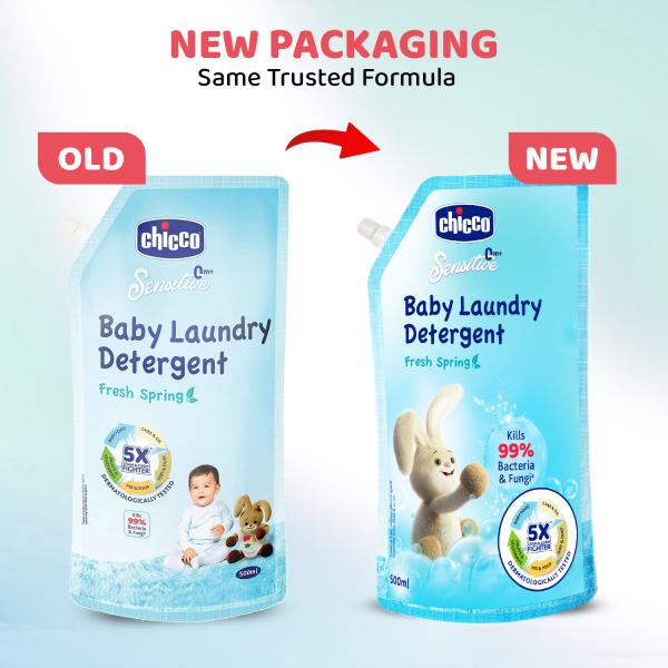 Chicco Sensitive 0M + Baby Laundry Detergent Fresh Spring 500 ml - Baby Detergents