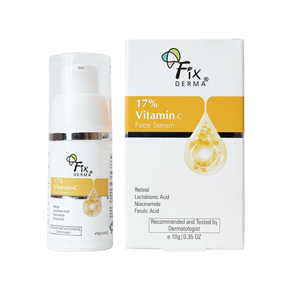 Netmeds | Fixderma 17% Vitamin C Face Serum with Retinol & Niacinamide Face Serum 10 ml