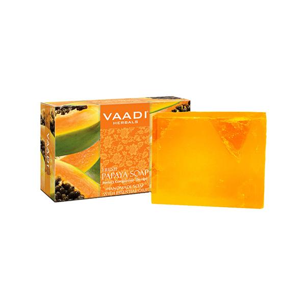 Netmeds | Vaadi Herbals Handmade Soap - Fresh Papaya 75 gm
